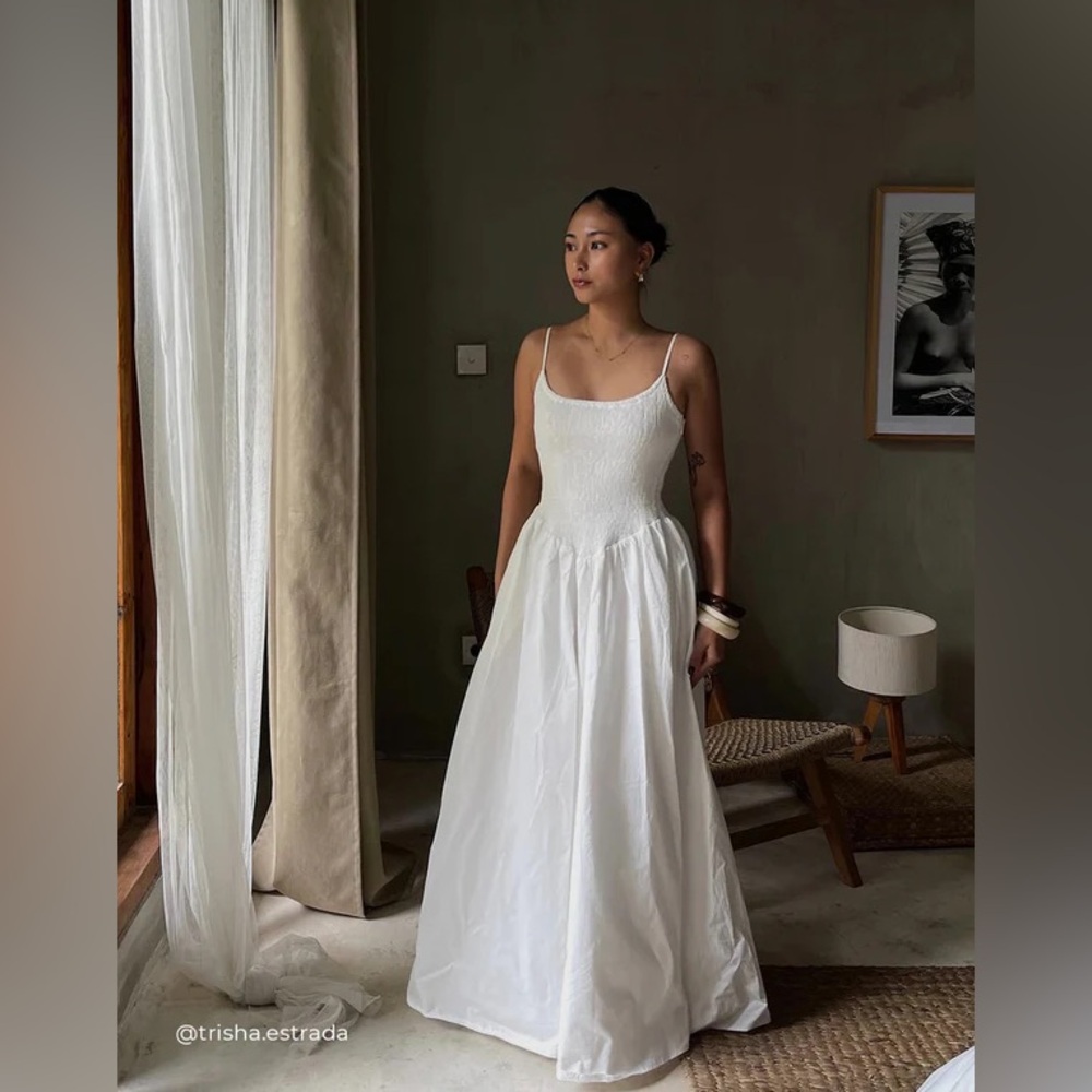DISSH Milano White Cotton Midi Dress